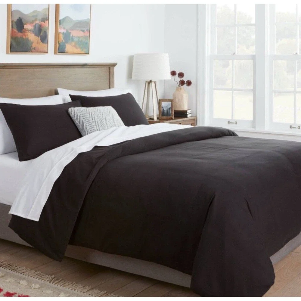 Threshold Duvet Cover Set 100% Cotton Sateen Solid 250TC